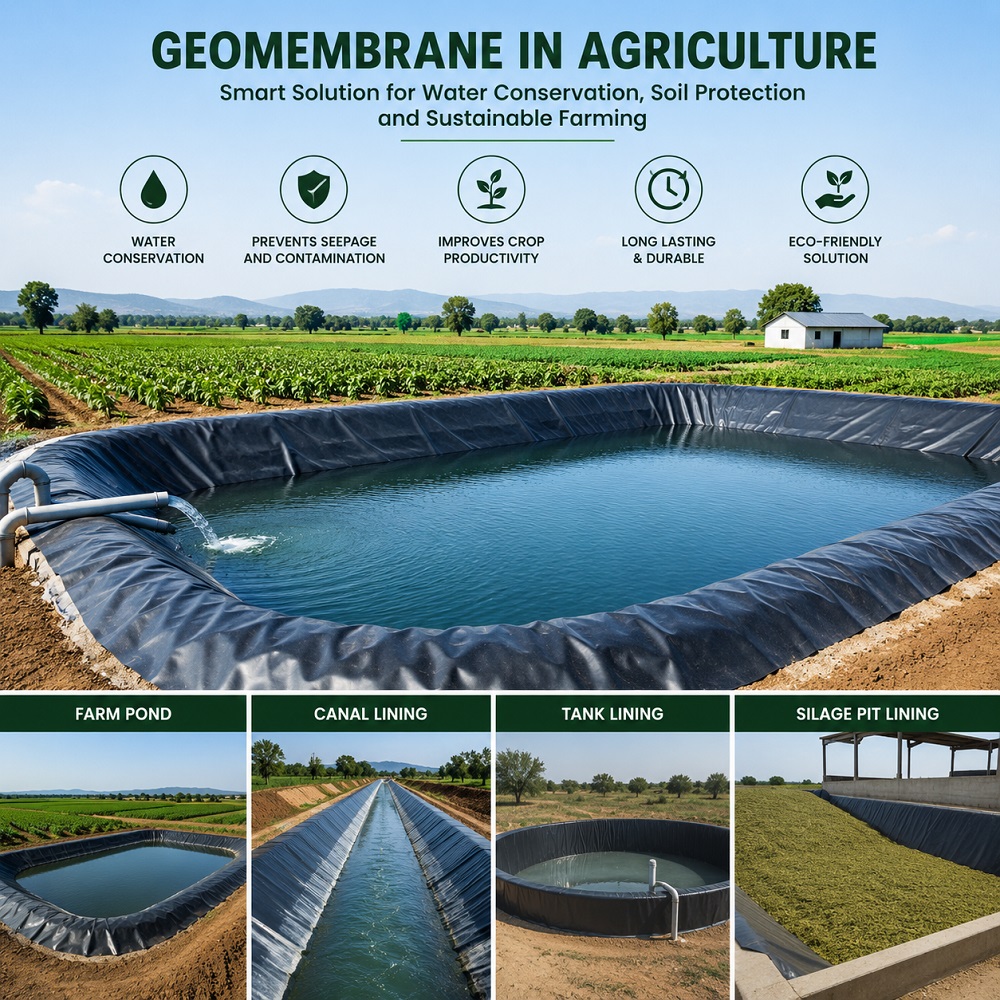Agriculture Geomembrane, Agricultural Geomembrane Pakistan, HDPE Geomembrane Supplier Pakistan, Geomembrane for Agriculture, Farm Pond Liner Pakistan, Water Reservoir Liner, HDPE Pond Liner, Irrigation Reservoir Geomembrane, Canal Lining Geomembrane, Water Conservation Solutions, Agricultural Water Storage, Geomembrane Installation Pakistan